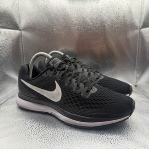 Size 8.5 Nike Air Zoom Pegasus 34 Black Womens Lace-Up Running Shoes 880560-001